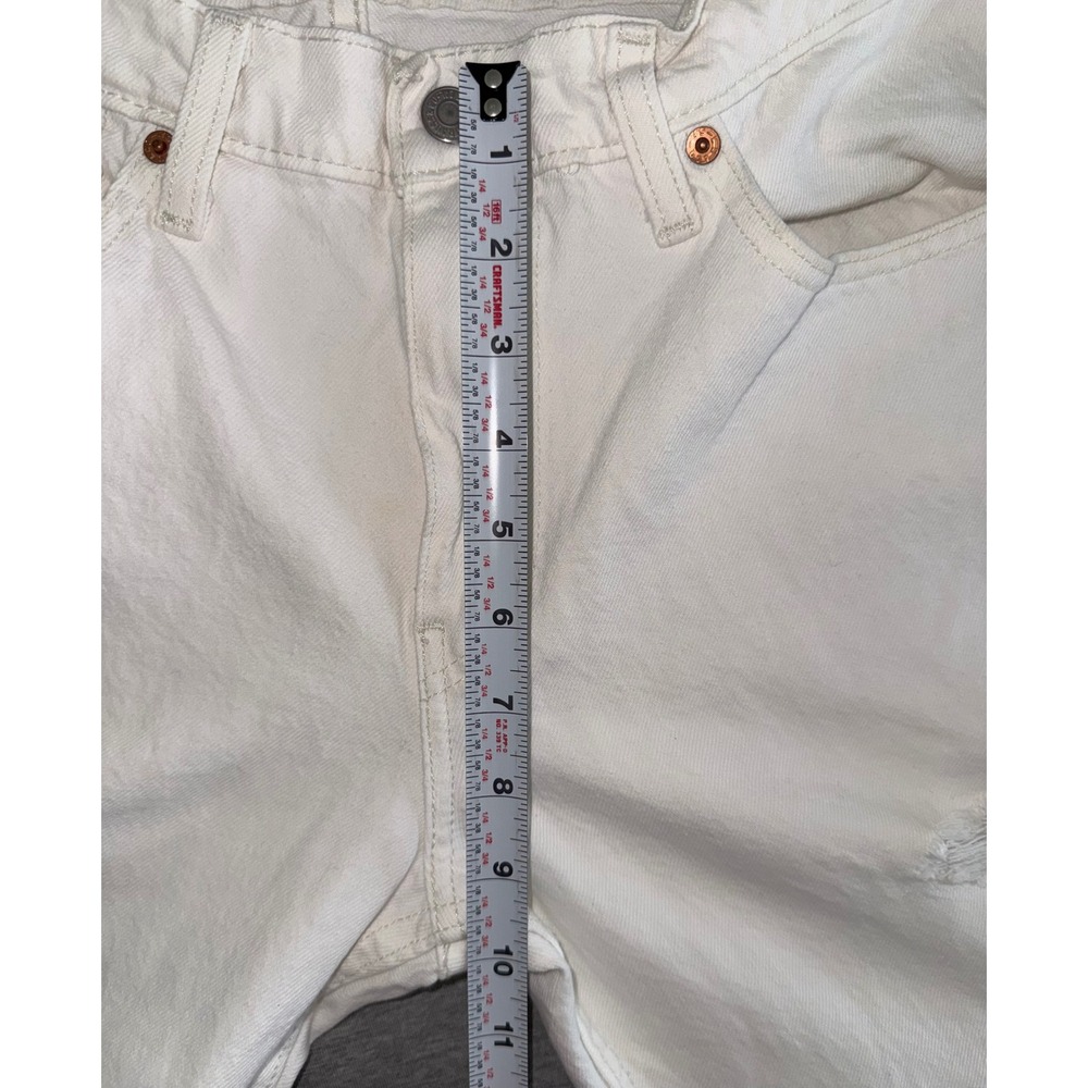 Levi's 511 Slim Fit Mens White Distressed Jeans Size 32x34 Streetwear Minimalist - Picture 8 of 12